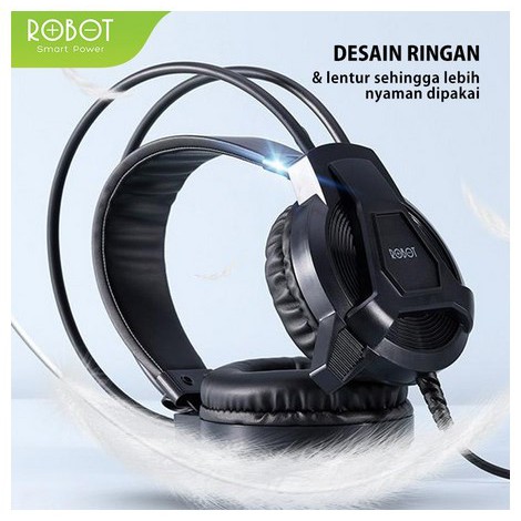 Robot RH-P10 / RHP10 Headset Headphone Gaming Komputer PC Laptop 3.5mm + Mic free splitter Y