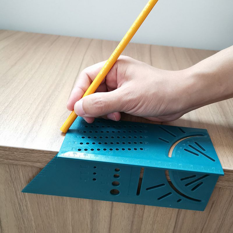 Alat Ukur Sudut 3D Dengan Pensil 45 90 Derajat Untuk Pengerjaan Kayu