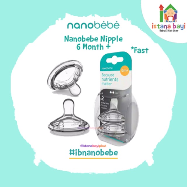 Nanobebe Replacement Nipple - Botol susu bayi