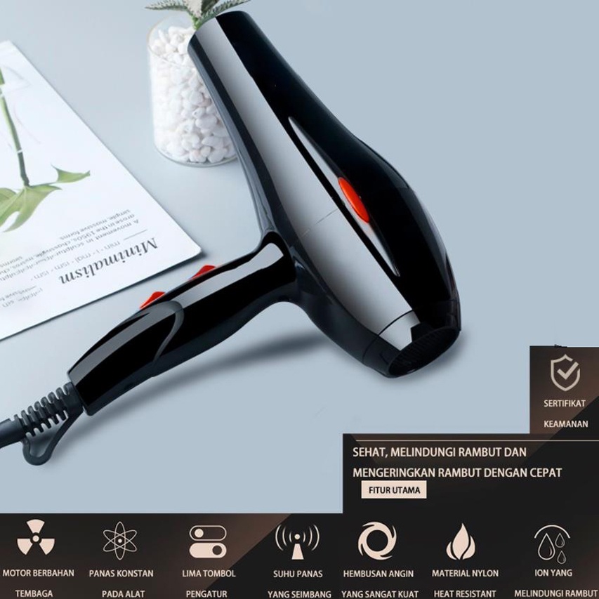 HR-900/ Pengering Rambut Hair Dryer Termurah dan aman Daya tinggi 900w