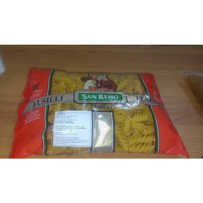 

pasta-aneka- pasta fusilli san remo 500gr -aneka-pasta.
