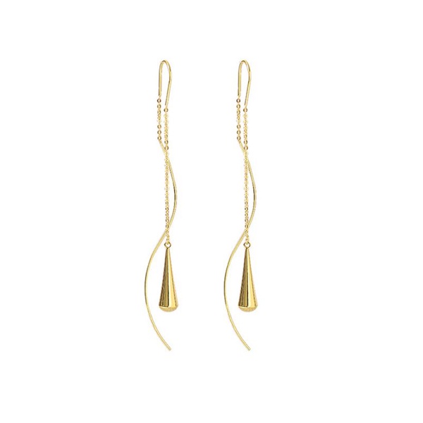 anting fashion long tassel water drop earrings jan299(2D2)