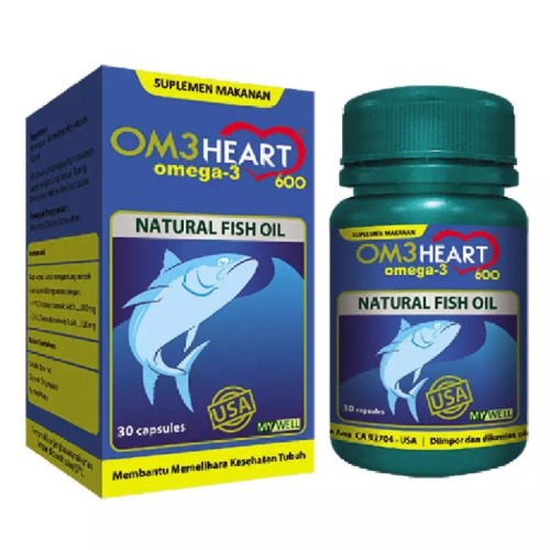 Omeheart | Om3Heart Omega 3 Minyak Ikan 30 Kapsul (COD)