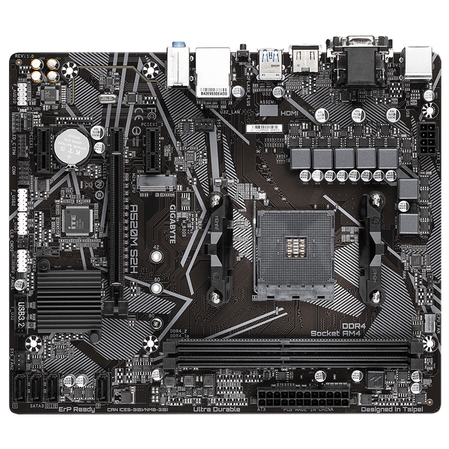 Motherboard GIGABYTE - A520M S2H Ryzen AM4 Micro ATX Form Factor