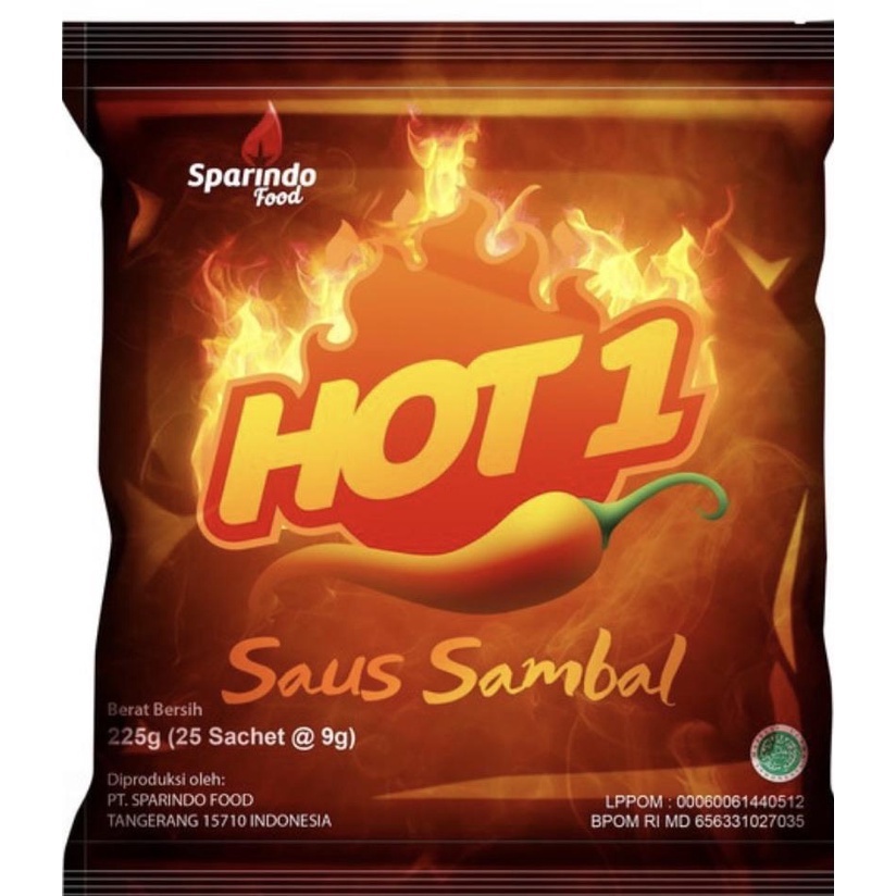 

Saus Sambal Hot 1 Sachet 9 gr