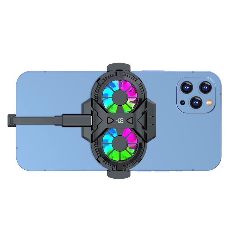 New X38 temperature adjustable dualfans colorful RGB light cooling