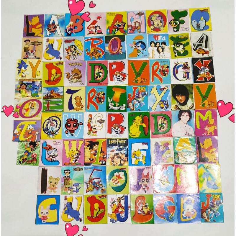 

Sticker inisial / sticker karakter / sticker lucu
