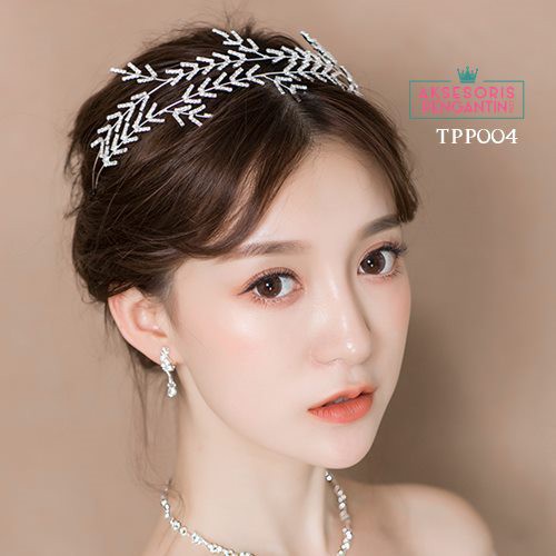 [BISA COD] AKSESORIS WANITA HEADPIECE PENGANTIN TIARA HIJAB TPP004