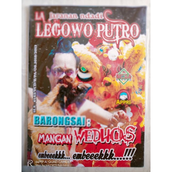 VCD original jaranan legowo putro barongsai mangan wedhos