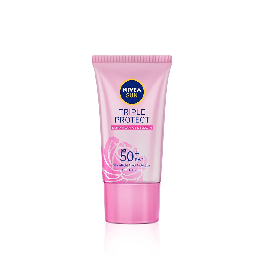 NIVEA SUN Face Serum Triple Protect Extra Radiance &amp; Smooth SPF50+ PA+++ 40ml - Glow natural