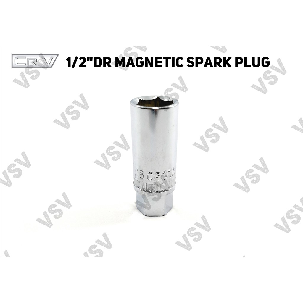 Gestar 1/2&quot;Dr Magnetic Spark Plug 18mm Kunci Busi Magnet Kunci Shock busi