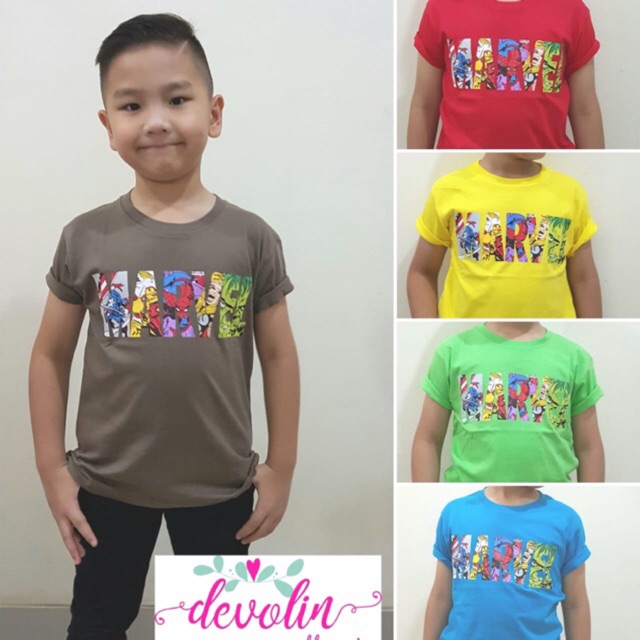 Kaos anak marvel avengers size besar