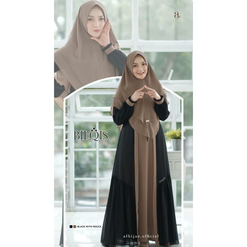 ReadyStock Set Dress Bilqis by "alhijaz"/Gamis Lebaran/Dress Muslim/Dress Modern/Gamis Murah