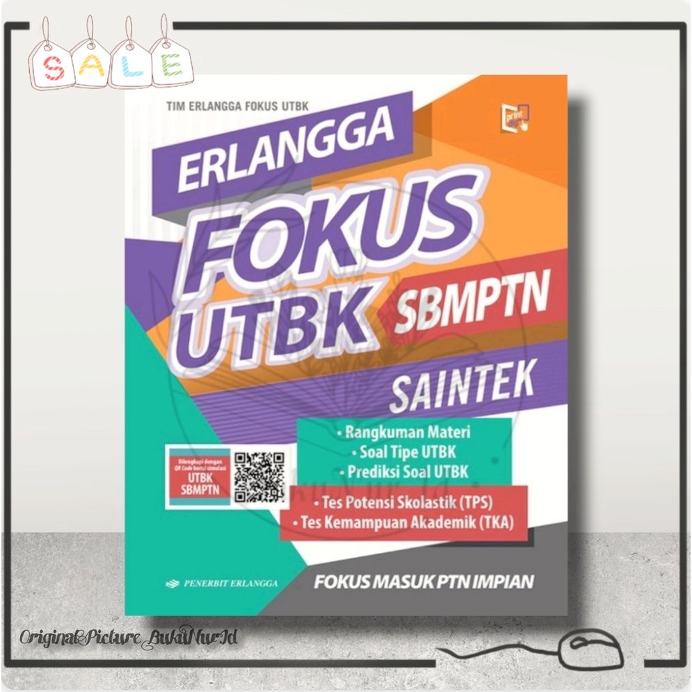 Buku Erlangga Fokus Utbk Sbmptn Saintek 2022 - 100% Buku Original