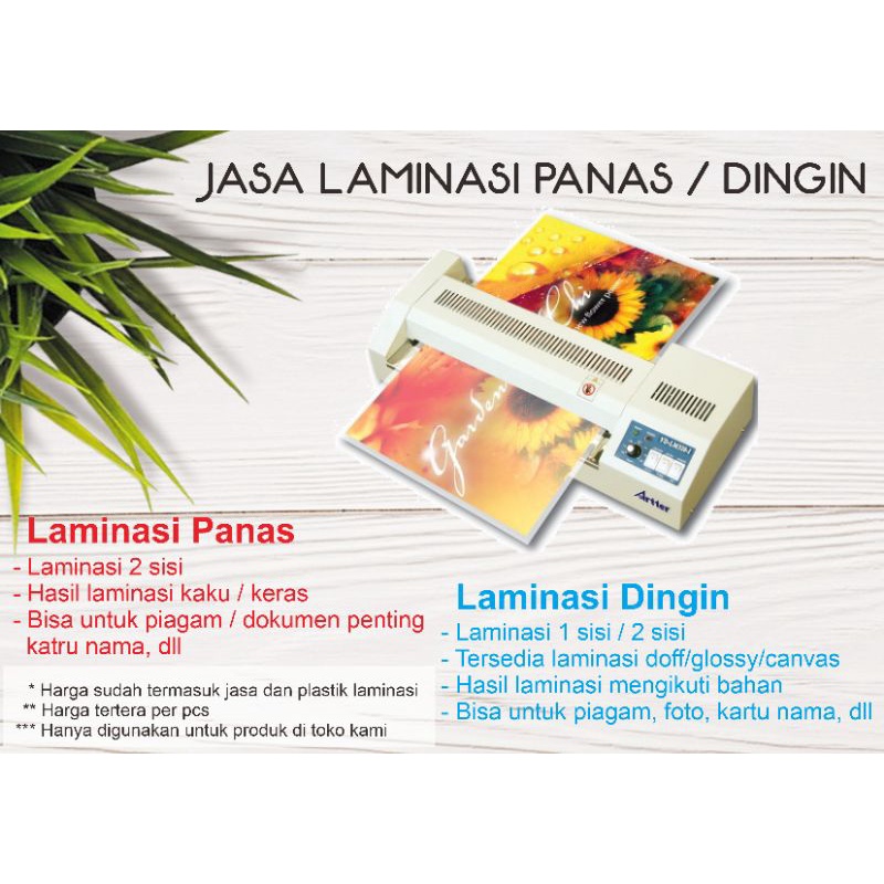 

JASA LAMINASI / LAMINATING PANAS DAN DINGIN