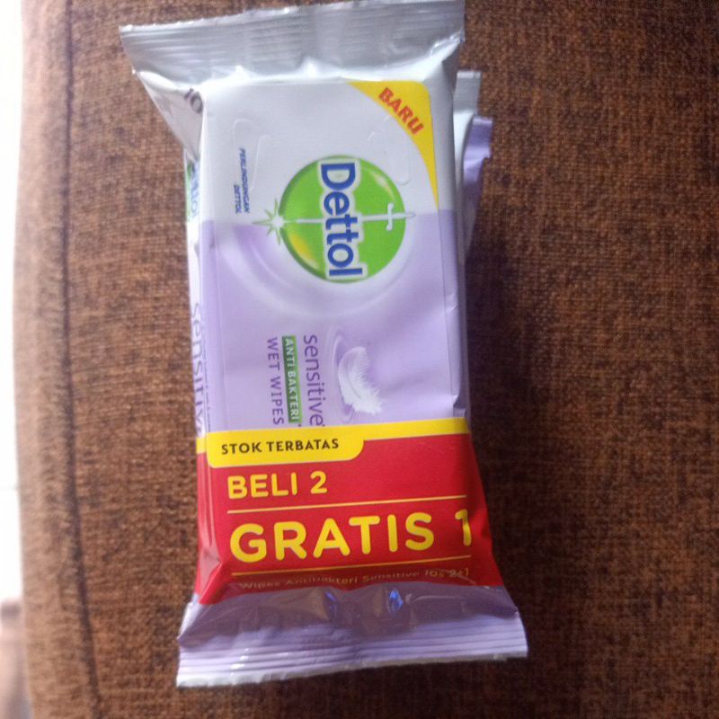 Dettol Wet Wipes isi 10 lembar 2 free 1