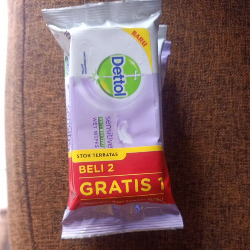 Dettol Wet Wipes isi 10 lembar 2 free 1