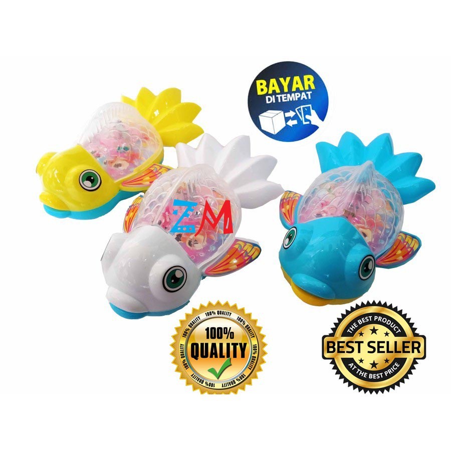 MOMBABY1 Mainan Tarik - Mainan anak Ikan Maskoki / Mainan Anak Ikan tarik