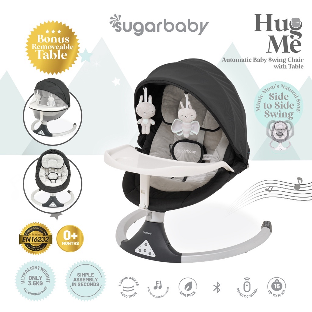Sugar Baby Automatic Baby Swing Chair with Table &quot;Hug Me&quot; SugarBaby