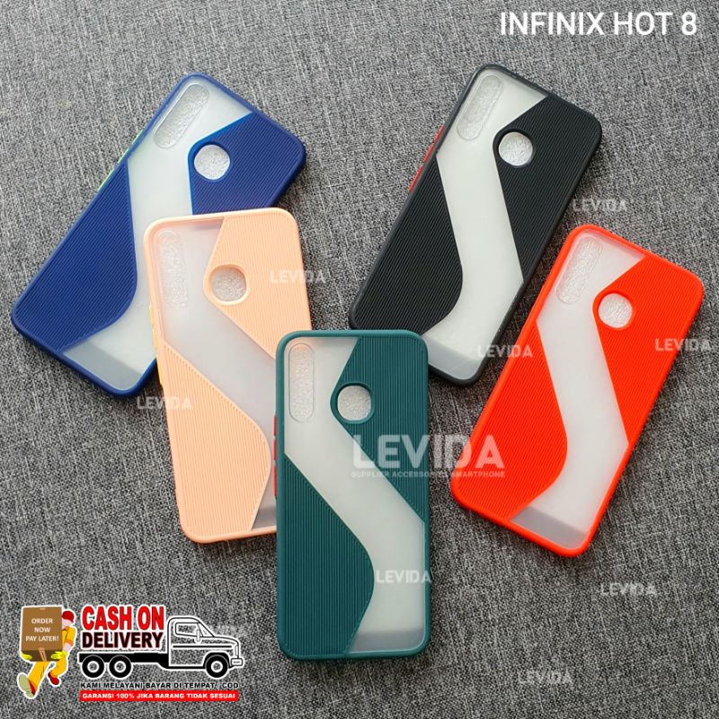 Infinix Hot 8 Infinix Hot 10 S case Dove Matte Shockproof Transparan Macaron Model S Case Infinix Hot 8 Infinix Hot 10