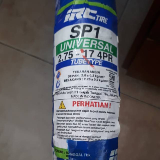 IRC SP1 uk. 2.75 - 17 . Ban motor klasik . Ban classic