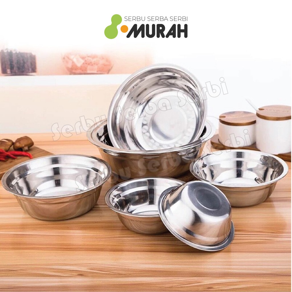 Mangkok STAINLESS Mangkok Bulat / Mangkok Stainless Mangkok Sup / Mangkok Cereal / Mangkok Sayur