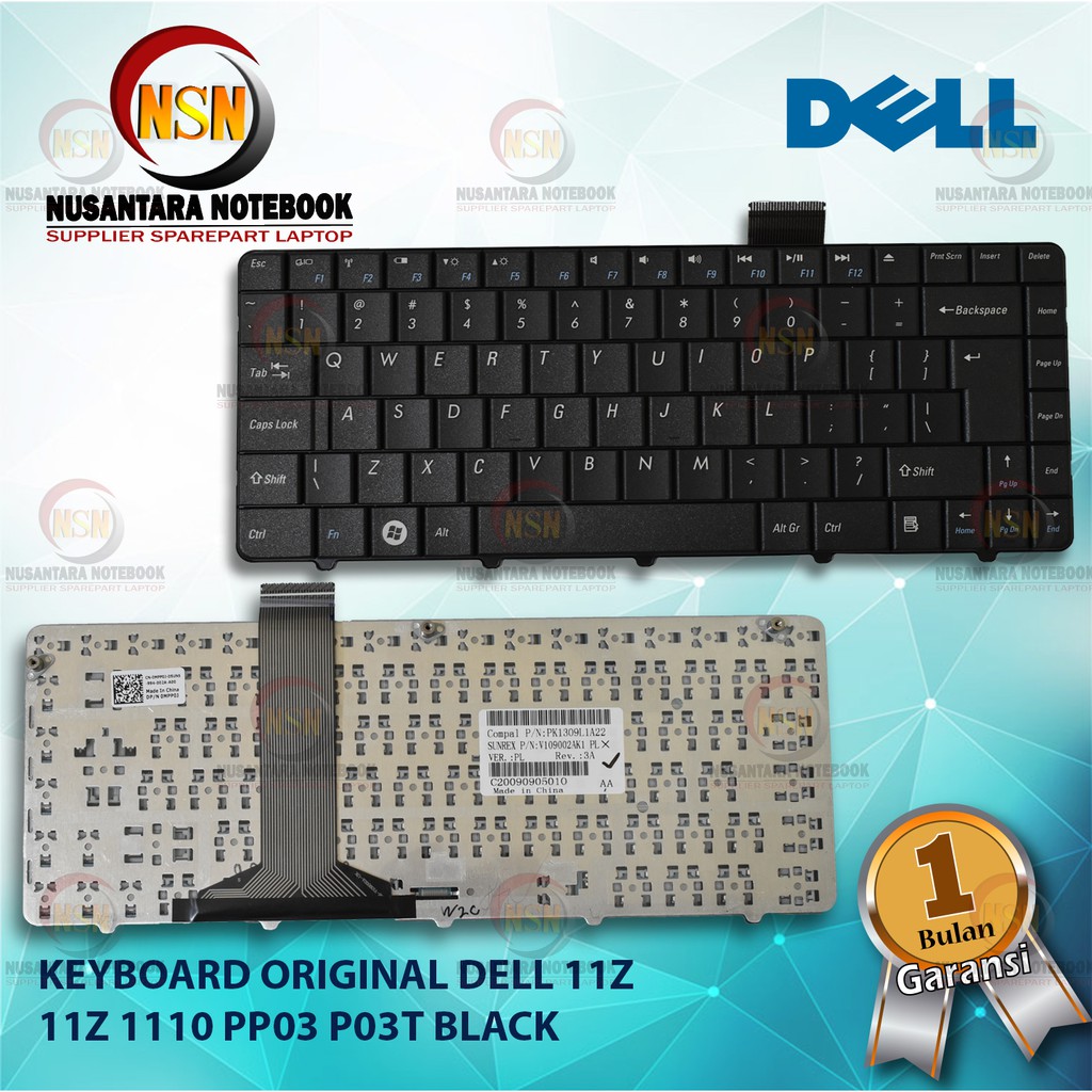 Keyboard Original Dell Inspiron 11Z Mini 1110 / 1122 / P03T