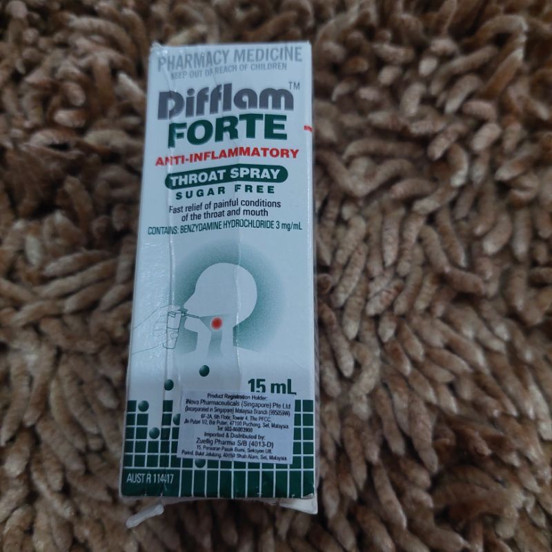 Difflam Forte Anti Inflammatory Throat Spray Sugar Free 15ml Difflam Forte Spray Difflam Forte 15ml 