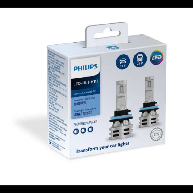 H11 LED PHILIPS ULTINON ESSENTIAL GEN2 6000K
