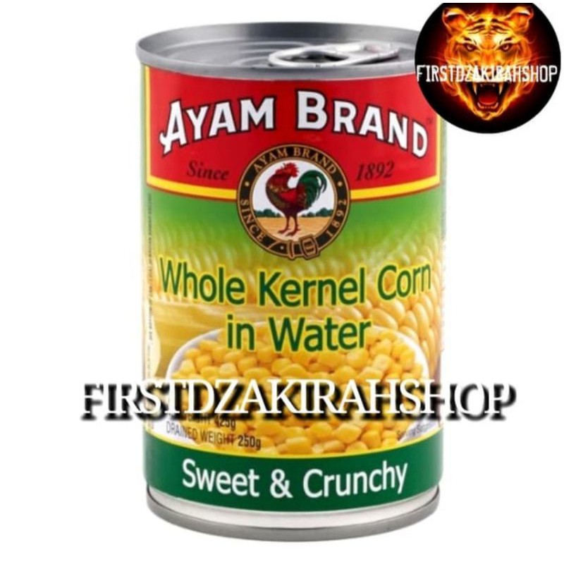 

Ayam brand whole karnel corn in water 250gr