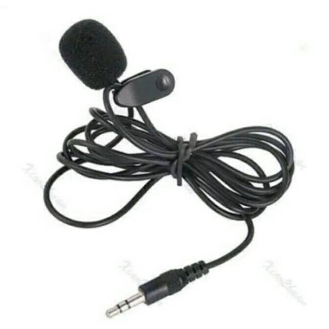 Mic clip on jepit 3 5mm 2 garis smule youtuber