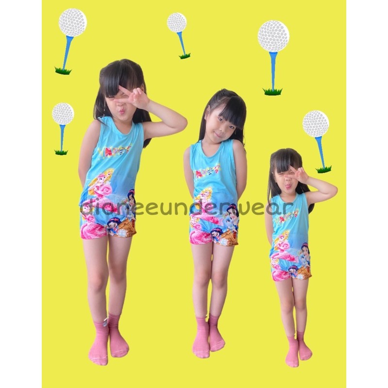 Setelan Singlet Anak Perempuan Dan Boxer Anak Perempuan Cewe Baju Anak Bayi Perempuan