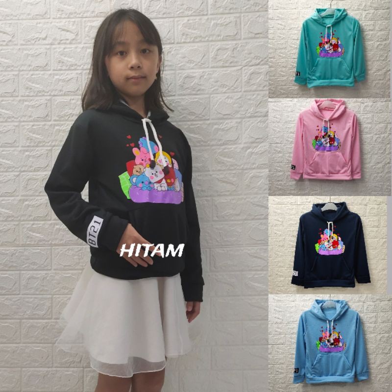 sweater hoodie anak BT21 korea  umur 4-18 tahun bisa COD