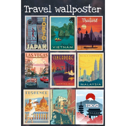 [BISA COD] Satuan postcard hiasan dekorasi dinding kamar/Poster Aesthetic/wallcollage Poster Lukisan