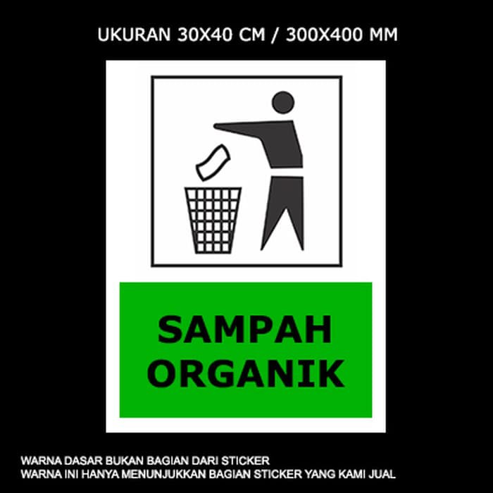 Jual Jual Stiker Rambu Tempat Sampah Organik Murah Shopee Indonesia