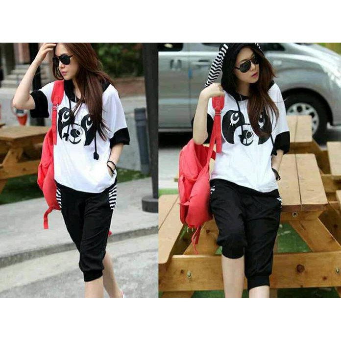 Setelan Baju Wanita / Baju Senam Sport / Baju Santai Wanita / Kaos Best Quality