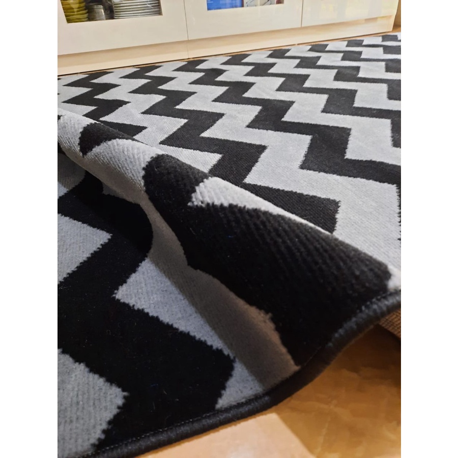 MAROC Karpet Lantai 100x150 Midnight Monokrom - MIDNIGHT 12-3