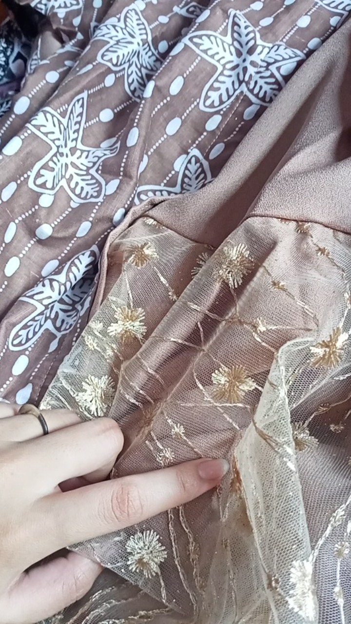 Tey-17 Batik Wanita Asj Sa Hrb026 Kenongo Kemeja Tosca Pendek