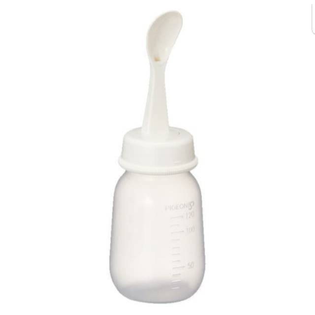 PIGEON - WEANING BOTTLE WITH SPOON 120 ML / BOTOL SENDOK /FOOD FEEDER