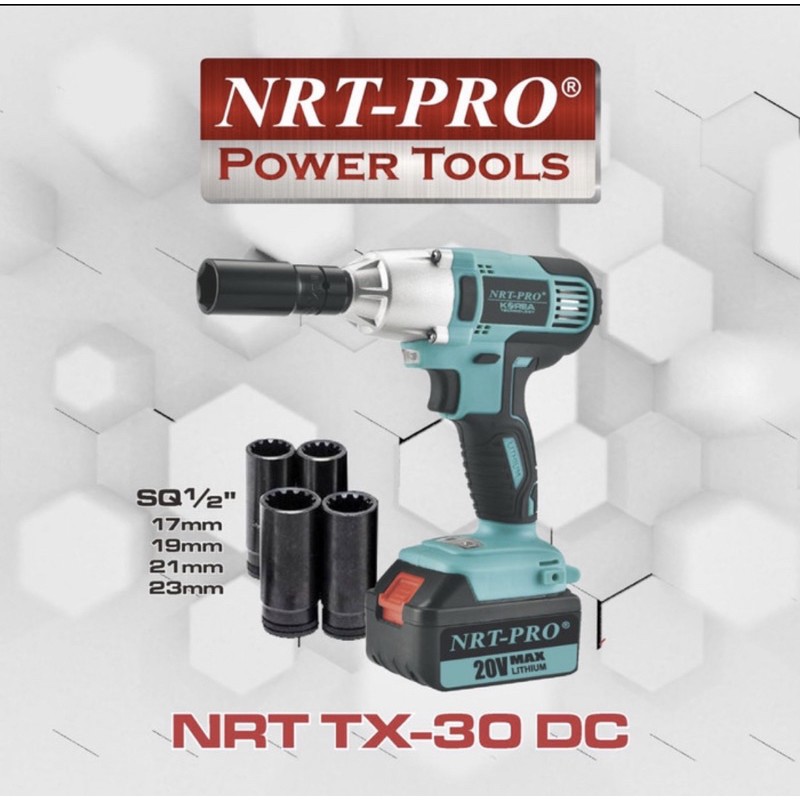 Mesin Pembuka Baut Batre Cordless Impact Wrench NRT PRO