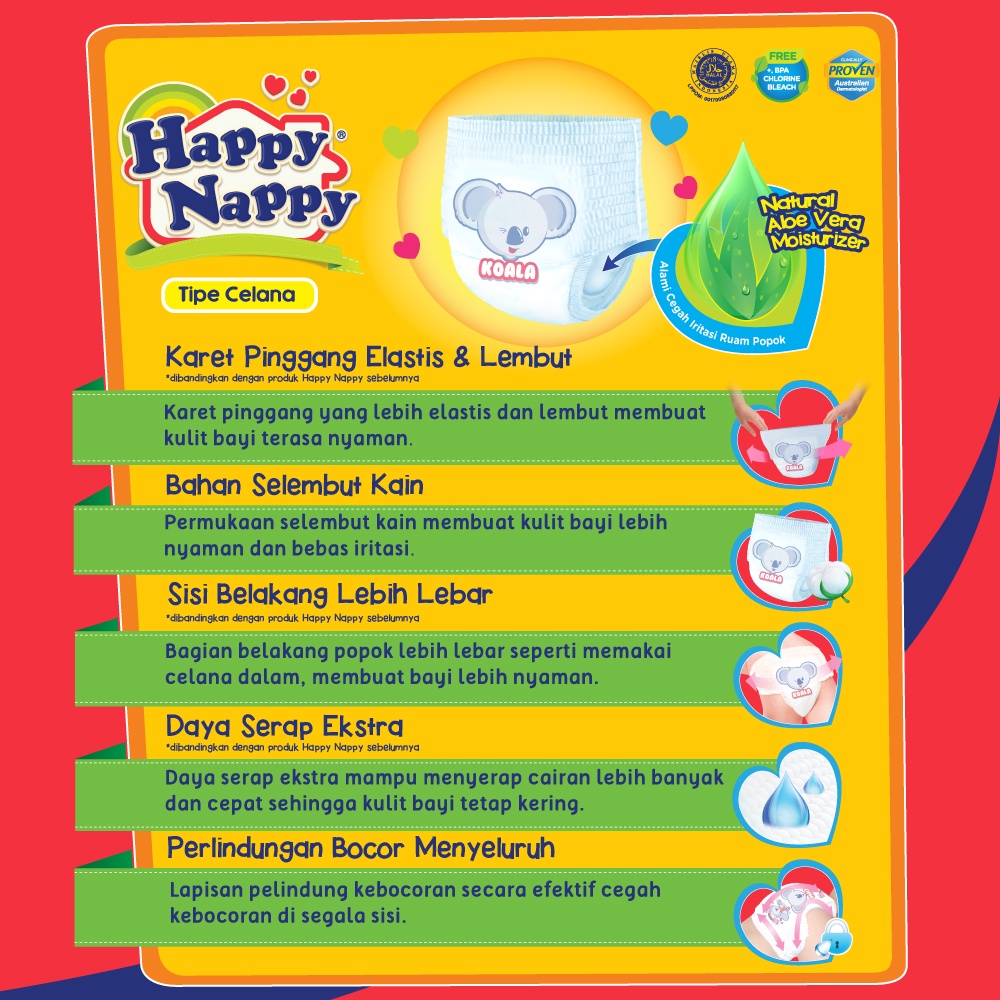 Happy Nappy Smart Pants S60 - Happy Nappy Popok Celana S 60