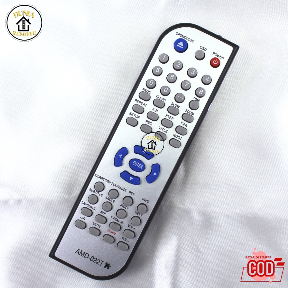 Remot Remote DVD NIKO AMD-022T tanpa setting Nico Skytron