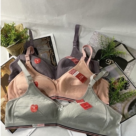RC Bodyfit Bra Wanita/Sport Bra/Bh Bodifit Bra Tanpa Kawat dan Tanpa Busa List Karet Size 34-42-3