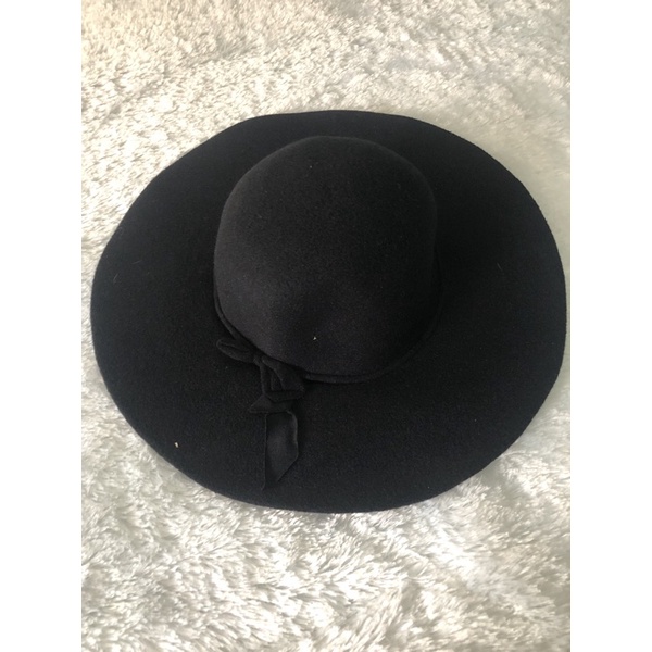 fedora hat topi hitam topi wanita topi preloved second bekas hat