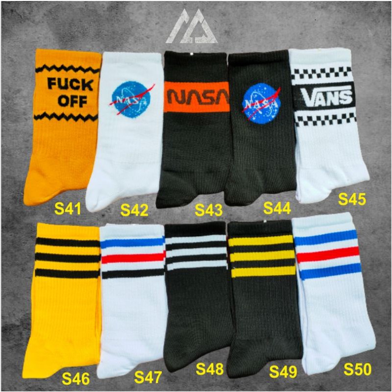 GROSIR KAOS KAKI OLDSCHOOL BEBAS PILIH MOTIF | KAOS KAKI SKATE | KAOS KAKI PRIA | MOHAKI SOCKS-4