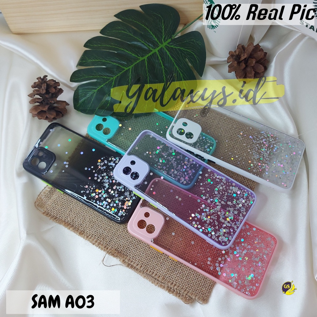 Samsung A03 A03S A03 Core A02S A31 A51 A71 A02 M02 A21S A11 M11 Case Dove Glitter Bling Star Light Candy  Camera Macaron Gliter Pelindung Kamera