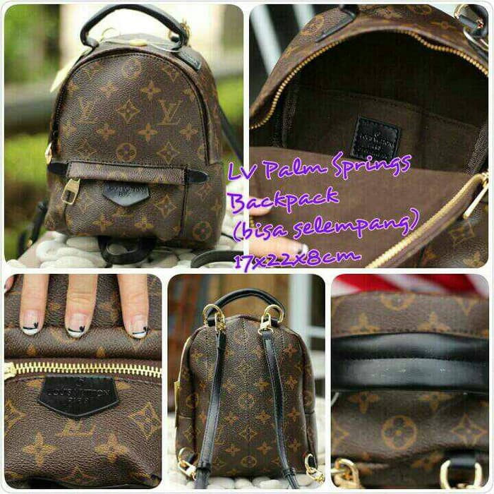 Tas Ransel Import Murah Wanita Lv Palm Spring Mini Semi Premium