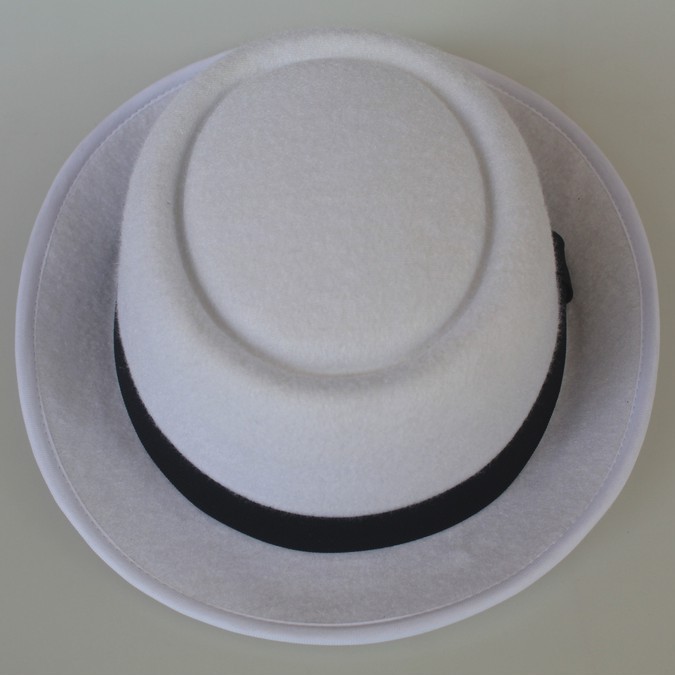 Topi Porkpie Pork Pie Hat WHITE Color Topi Pie Hat Topi Pork Pie Hat Original Pria Xl Bahan Laken Or