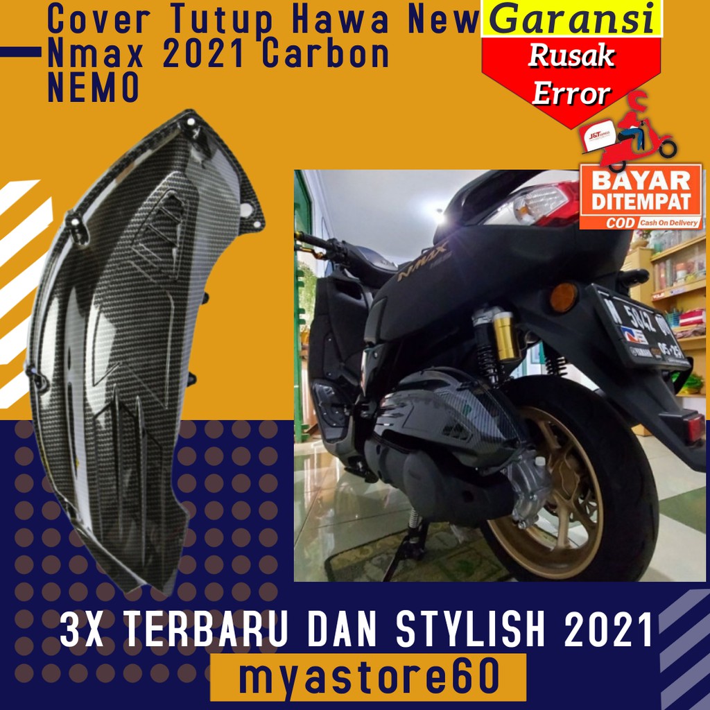 Cover Tutup Tameng Hawa Aksesoris Variasi Yamaha New Nmax N max 2021 Carbon Karbon NEMO