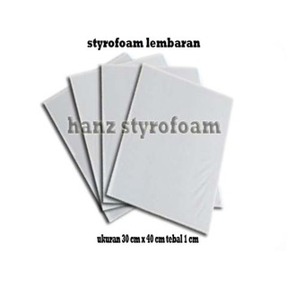Jual Styrofoam lembaran ukuran 30 x 40 tebal 1 cm untuk packing dan ...